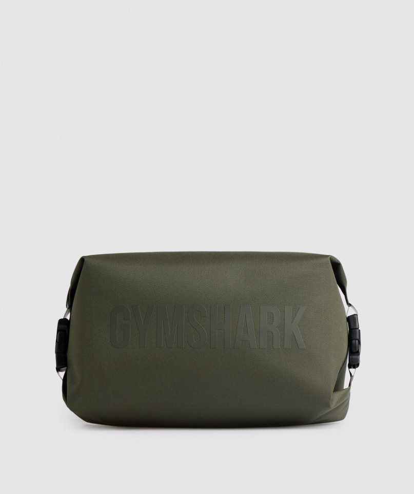 Gymshark X-Series Toiletry Bags Olive | CA 760513